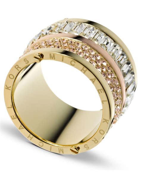 yellow gold michael kors rings|Michael Kors gold jewelry women.